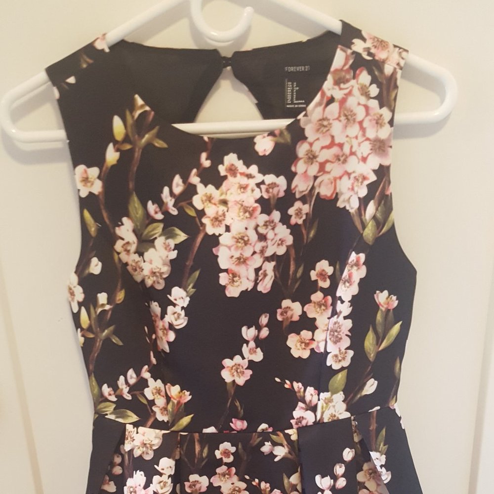 Forever 21 Black Cherry Blossom Dress